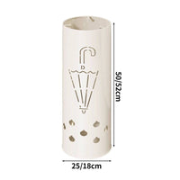 Draining Umbrella Stand Cylindrical Metal Umbrella Stand Uncovered Top
