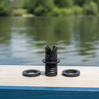 Ribbed Inflatable Boat Valve Adapter with Sealing Rings Matte Kayak Pump Nozzle Adapter