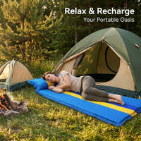 Self Inflating Camping Mat Single, Inflatable Sleeping Pad Waterproof, Outdoor Mattress Lightweight  - Image 3