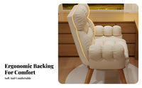Upholstered Rotate Armchair High Spine Support Lounge Chair Thickly Padded Modern & Look for Readers, Homeowners, Bedroom