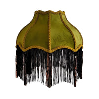 Fringed Lampshade Vintage Tapered Lampshade Retro for Living Room