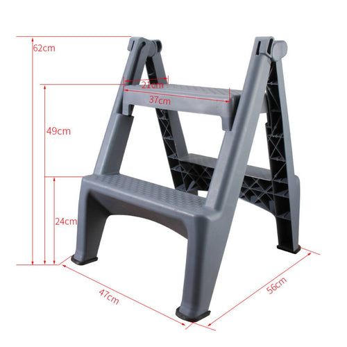 2-Step Folding Stool Foldable 2-Step Folding Ladder Thickened for Car Wash, Home