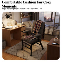 Reclining Desk Chair with Footrest Foldable Design for Dorm Room