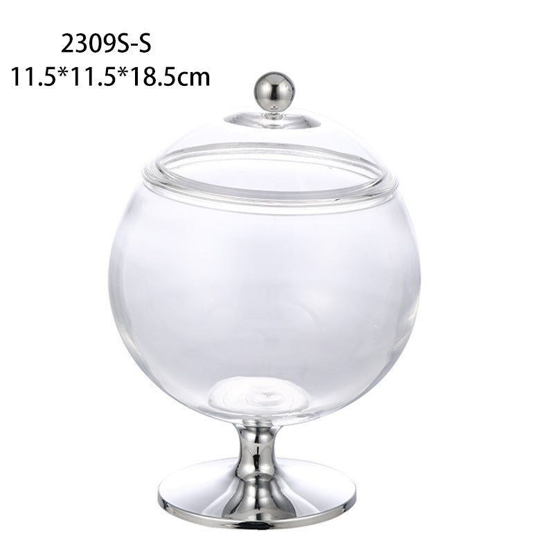 Gold Sealed Jar Food-Grade Acrylic Diamond Storage Jar for Kitchen Grains