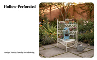 3-Tier Step Plant Stand Weather-Resistant 3-Tier Step Shelf Rust-Proof for Patio
