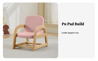 Upholstered Mini Armchair Adjustable Height Toddler Seat Long-Lasting Build