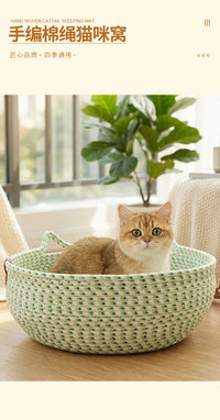 网红猫窝夏季清凉四季通用藤编猫窝猫抓窝猫舍猫房子宠物窝猫咪窝