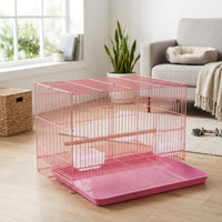 Bird Cage and Parrot Cage, Single Level Rectangular Guinea Pig Cage and Pigeon Cage, Folding Indoor Pet Cage for Budgie Parakeet, Pack of 20