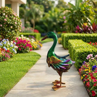 Metal Waterfowl Outdoor Duck Garden Statue Garden Statue for Gardeners, Homeowners, Yard, Patio, Lawn