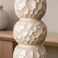 3 Pieces Geometric Resin Sculpture Elegant Wood Look Sculpture Set Easy to Clean Modern Tabletop Figurine Set for Bookshelf