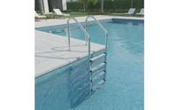 Stainless Steel Pool Ladder Polished 4-Step Pool Ladder Rust Resistant Non-Slip for Swimming Pools, Spas