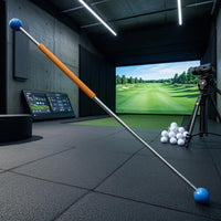 Golf Swing Training Stick Orange Grip Golf Practice Stick Weighted Swing Coach Club-Like