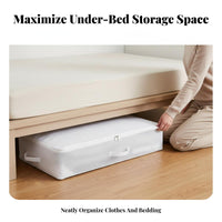 Under-Bed Wheeled container compact Household Storage Clear View Design for Closet