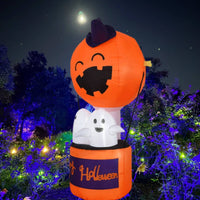 Exterior Halloween Inflatable Outdoor Inflable De Halloween Inflate Inflable De Calabaza Y Fantasma Espeluznante for Yard, Garden, Porch