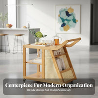 Multi-Tier Rolling Organizer With casters Mobile Furniture Sturdy Construction