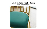 Gold Metal Dining Chair Wear-Resistant Upholstery Modern Chair Gold Legs