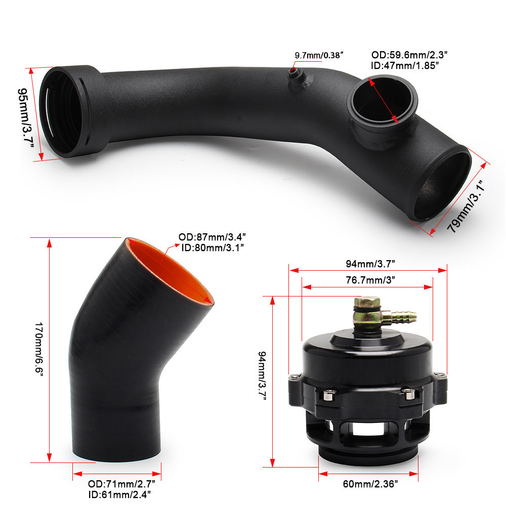 Turbo Intake Pipe 50mm Kit for BMW N54 E88 E90