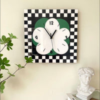 Wall Clock with Flower Dial Decorative Silent Wall Clock Quiet for Bedroom