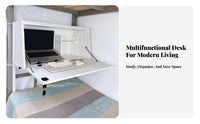 fastenon Bed Rail Table Rounded Corners Hanging Desk sturdyDuty for Small Spaces