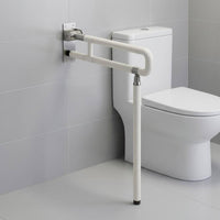 Toilet Grab Bar Rust Resistant Mobility Aid Space Saving for Accessible Restroom