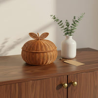 Orange-Shaped Storage Basket Decorative Home Organizer Sturdy for Living Room