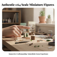 Single Piece 1/64 Scale Figure Collectible Diorama Figure Very Small Model Accessory