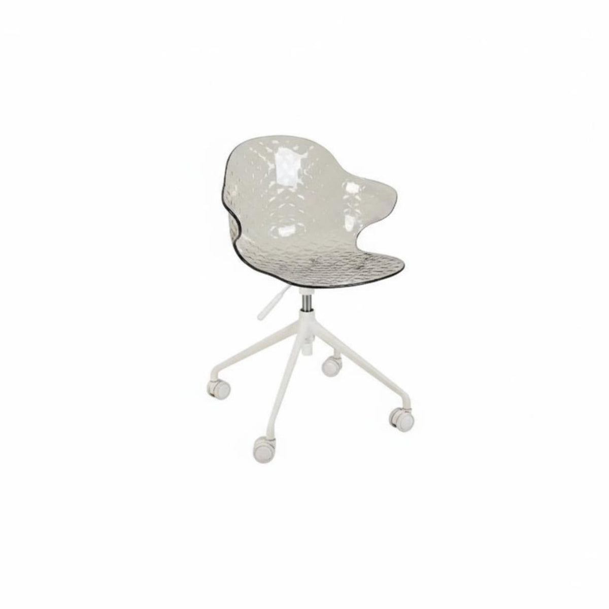 Clear Armless caster Chair Space-Saving Office Furniture spine Support for Women