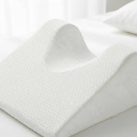 Ergonomic Design Contoured Memory Foam Pillow Reduces Pressure Back Sleeper Pillow Breathable Textile Support Cushion Portable for Surgery Patients