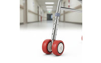 Height Adjustable Rollator Mobility Aid Foldable Wheeled Mobility Aid Anti-Slip Handles Walking Frame Stable Design for Rehabilitation