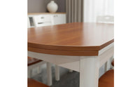 Space Saving Solid Wood Dining Set Convertible Round Dining Table for Living Room