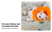 Flower Elizabethan Lightweight Flower Shape Pet C Single Easy to Easy to Maintain Gentle Elizabethan for Cats, Small Dogs, Post-Surgery Recovery