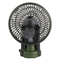 Portable Rechargeable Camping Fan with Light, USB