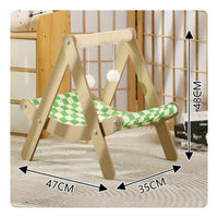 Cat Hammock Swing Triangular Stand Pet Lounger Stable Structure
