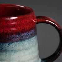 Ceramic Coffee Mug with Handle, 15oz Large Capacity Tea Cup for Hot and Cold Beverages, Handmade Glazed Drinkware for Home Kitchen Office