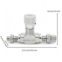 Industrial Hydraulic Rate Control Valve Threaded Inline Rate Control Valve Manual Hardware Compact for Machinery Technicians