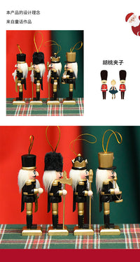 13cm Soldier Nutcracker Wooden Figurine Home Decor