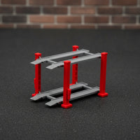 3D-Printed Double-Layer Car Display Rack 1:64 Scale Car Display Rack with Ramps Compact Parking Stand with Ramps Space-Saving for Collectors