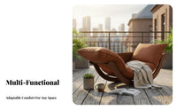 Curved Lounger Lounger Multi-Functional Rocking Chair Small Space Accommodating High Weight Capacity for Balcony, Resting