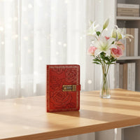 A6 Lock Journal Gift Box Lock Diary Embossed Cover for Students