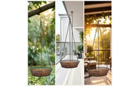 Bird Feeder Bowl with Metal Hanger Weather Resistant for Garden, Backyard