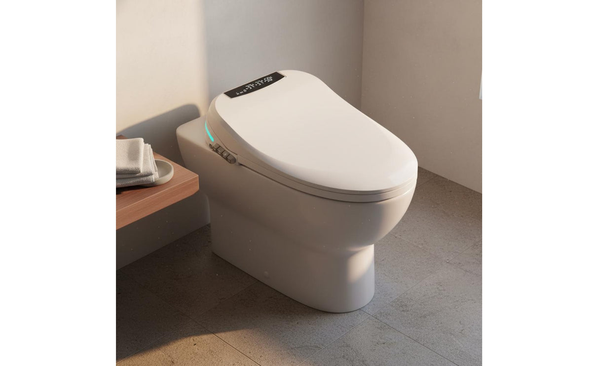 Instant Heating Electric Bidet Toilet Seat Self-Cleaning Nozzle Heated Bidet Toilet Seat Deodorization Bathroom Fixture Built-in Foam Barrier