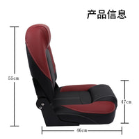 Boat Seat Reversible Front and Back Adjustable Backrest Passenger Seat for Yacht Speedboat