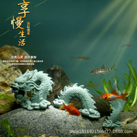 Chinese Dragon Ornament Made of Synthetic Resin for Aquarium and Bonsai Landscape Decoration