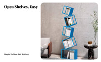 Tilted Cube Stack Space-Saving Bookcase Minimalist Design for Bedroom