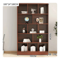 Freestanding Bookcase Solid Wood Multi-Tier Bookshelf Large Capacity Wooden Display Shelf for Students, Study Room, Bedroom
