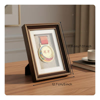 Clear Acrylic Front Medal Display Frame Ideal Gift Medal Shadow Box Preserves Memories Award Display Case Linen Backing for Runners