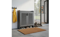 Waterproof Aluminum Shoe Cabinet Large Capacity Freestanding Shoe Storage Cabinet Formaldehyde-Complimentary Household Furniture Minimalist Design for Outdoor, Balcony