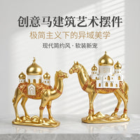 Creative Resin Castle Building Figurine, Southeast Asian Style Home Decor