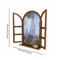 Arched Window Frame Wall Decor Ready to Hang Arched Window Frame for Cafe