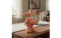 Rose Jester Doll Decorative Fortunate Clown Doll Gold Trim for Collectors